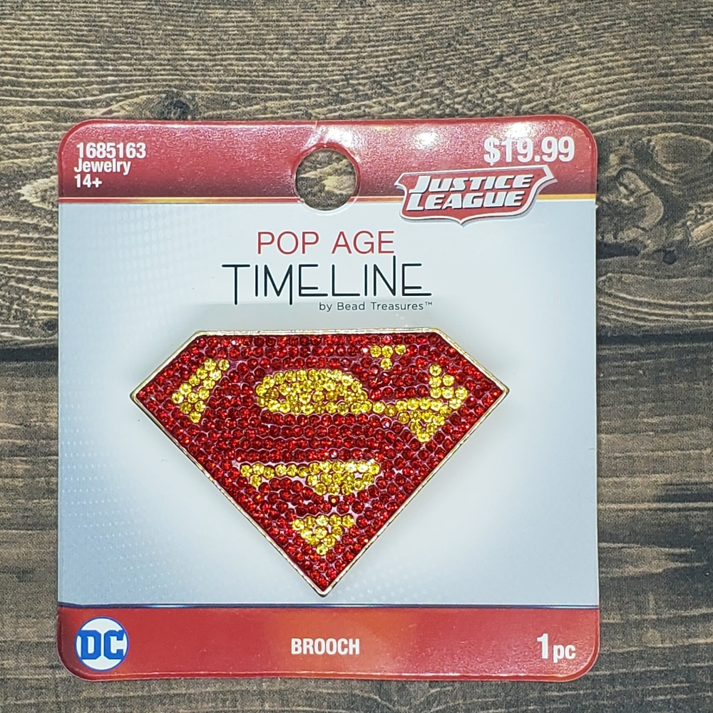 DC Timeline Superman Brooch
